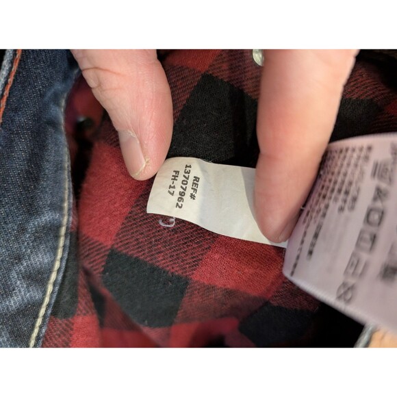 Eddie Bauer Jeans Mens 42x32 Blue Relaxed Fit Straight Leg Flannel Lined Denim - Picture 6 of 16